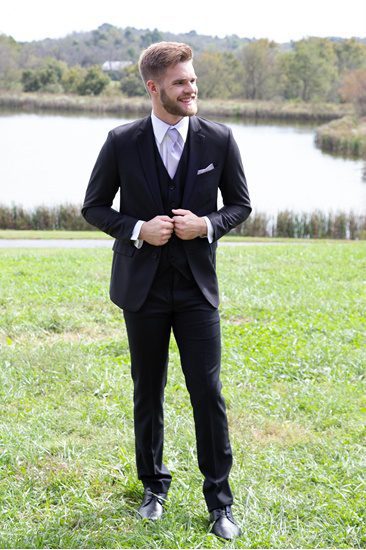 'Phillip' Black Notch Jacket