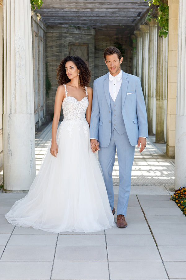 'Sky Blue' Notch Lapel Jacket
